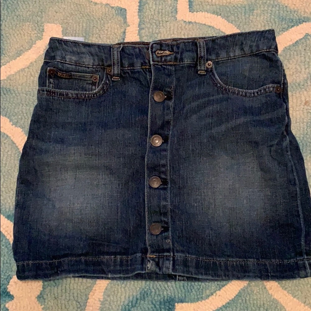 Polo Ralph Lauren Denim Buttoned-Up Skirt